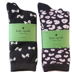 Kate Spade Patterned Crew Socks, Bundle of 6 Pairs, NWT